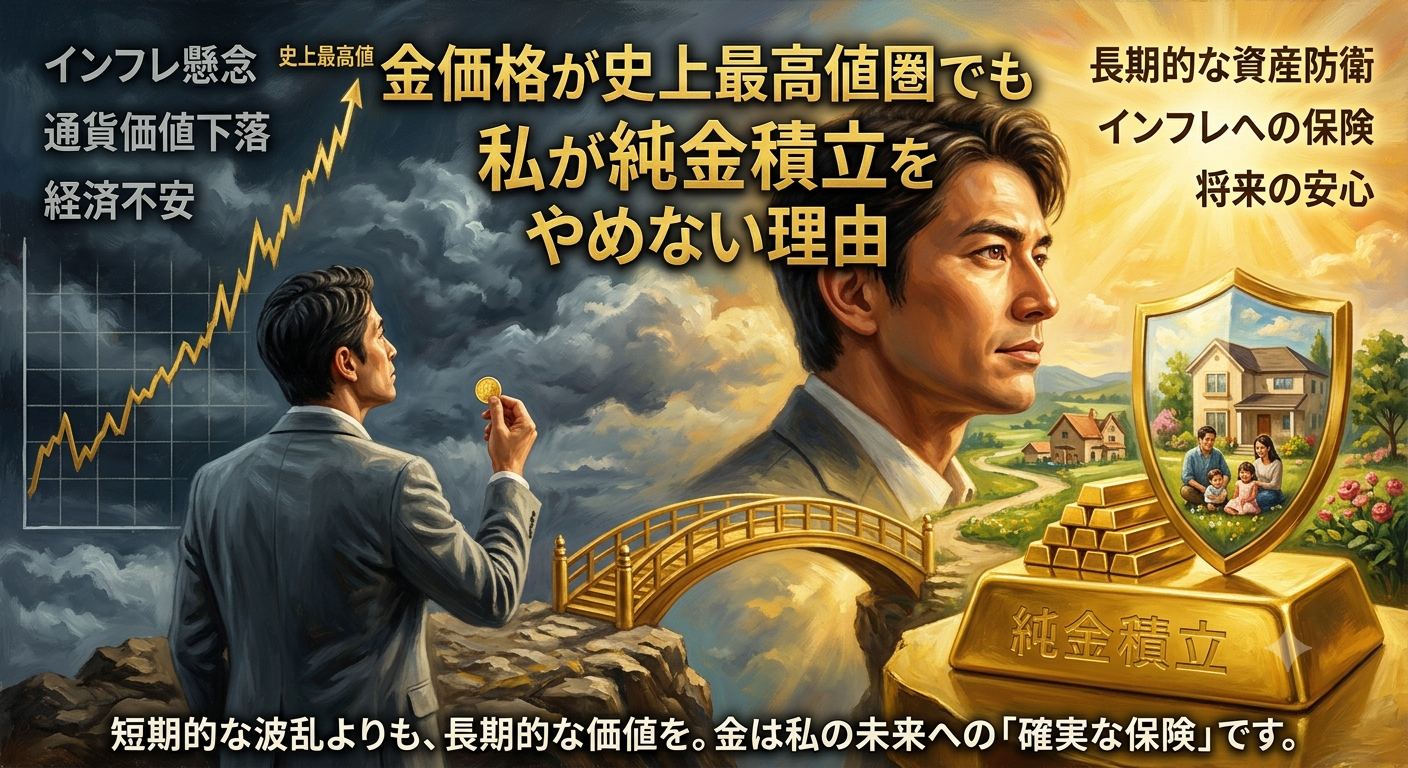 金価格が史上最高値圏でも純金積立をやめない理由 記事のアイキャッチ画像